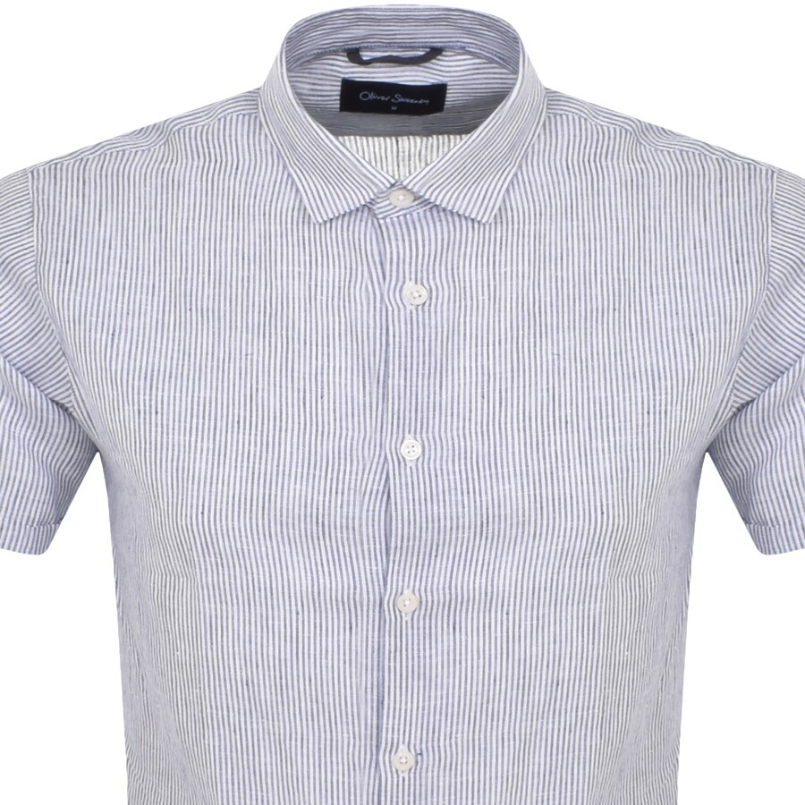 Oliver Sweeney Eakring Short Sleeve Shirt Blue In Blue