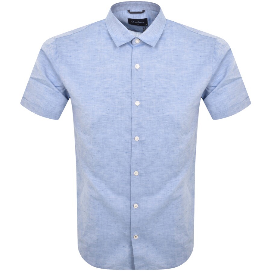 Shop Oliver Sweeney Eakring Short Sleeve Shirt Blue