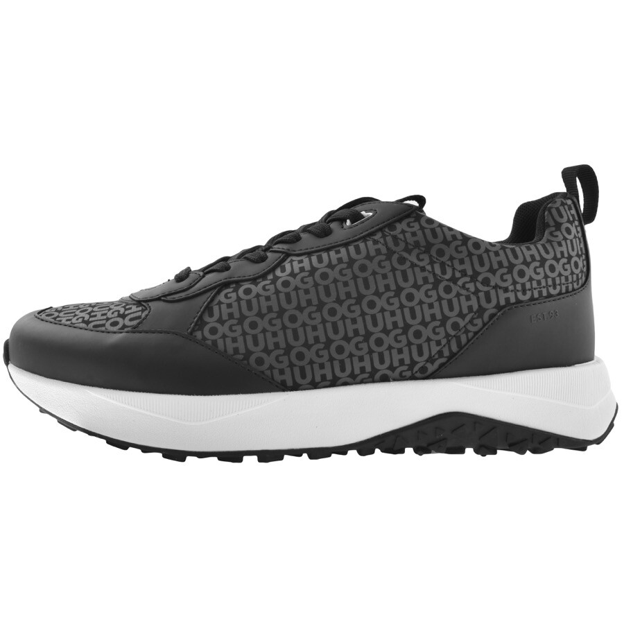 Shop Hugo Kane Runner Trainers Black