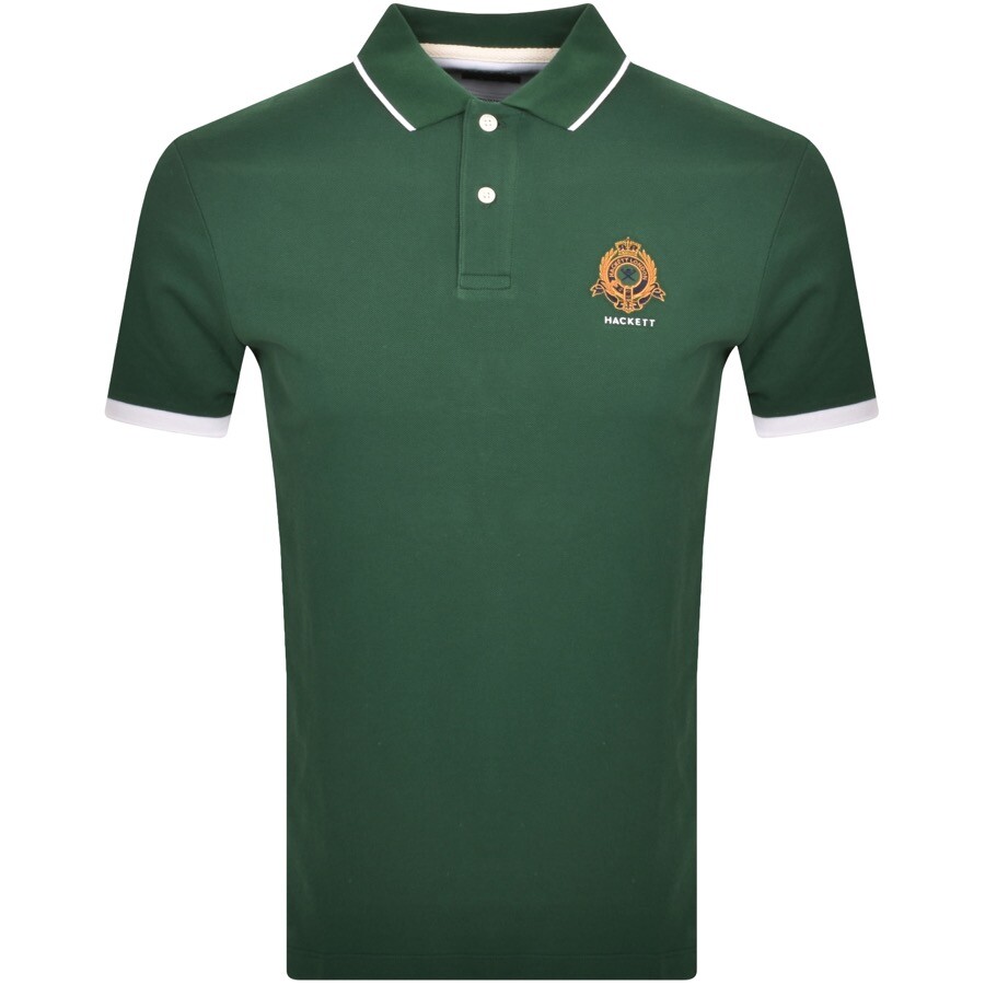 HACKETT HACKETT LOGO POLO T SHIRT IN GREEN