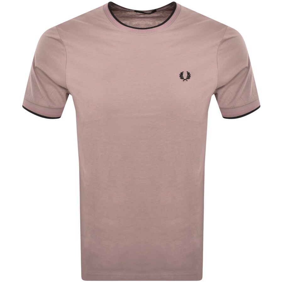 Shop Fred Perry Twin Tipped T Shirt Pink