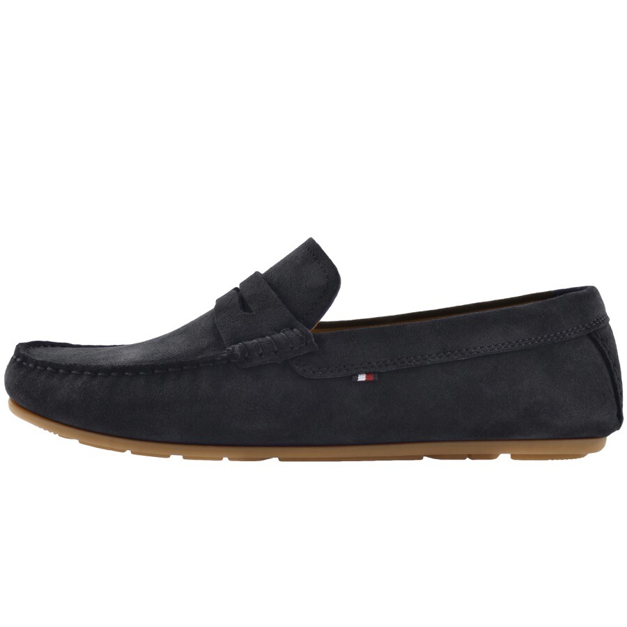 Tommy Hilfiger Casual Hilfiger Mens Suede Driving Shoes In Desert Sky