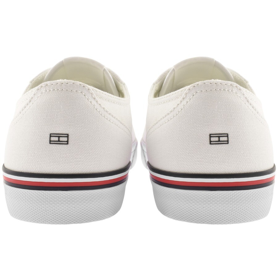 Shop Tommy Hilfiger Corporate Canvas Trainers White