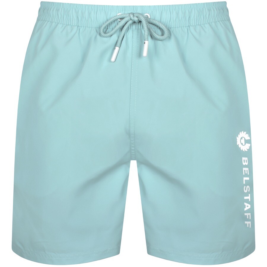 Shop Belstaff Tiller Swim Shorts Blue