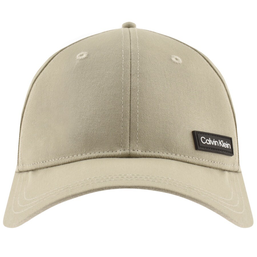 Shop Calvin Klein Patch Logo Cap Beige