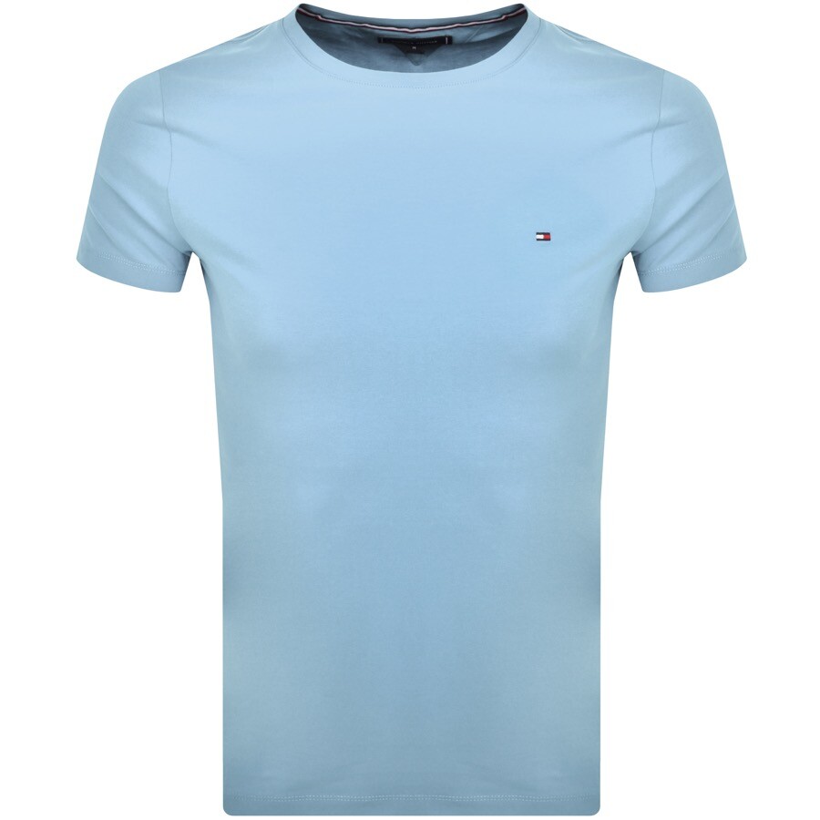 Shop Tommy Hilfiger Stretch Slim Fit T Shirt Blue