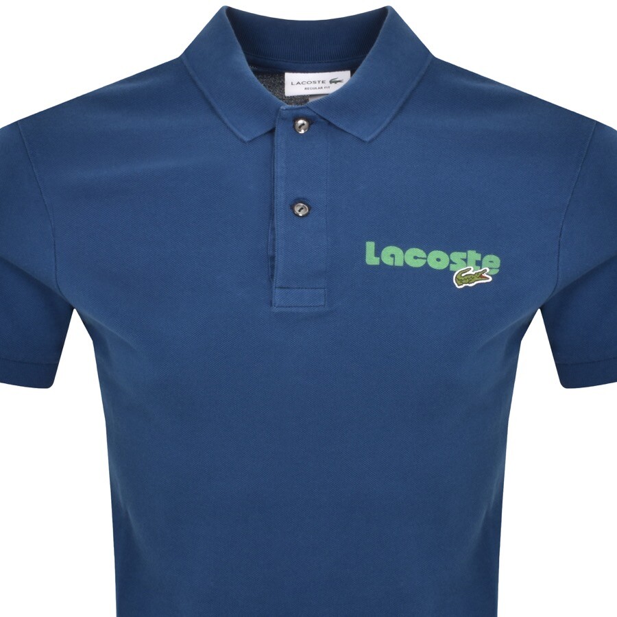 Shop Lacoste Short Sleeved Polo T Shirt Blue