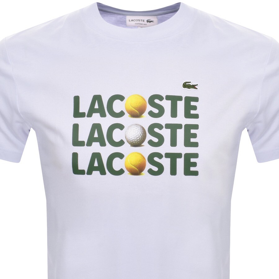 Shop Lacoste Crew Neck T Shirt Blue