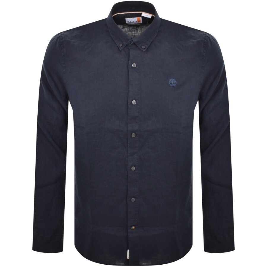 Timberland Mill Brook Linen Shirt Navy In Blue