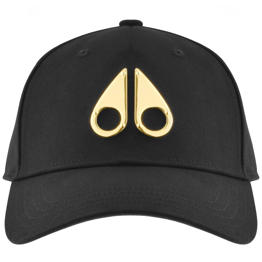 Shop Moose Knuckles Gold Logo Icon Cap Black