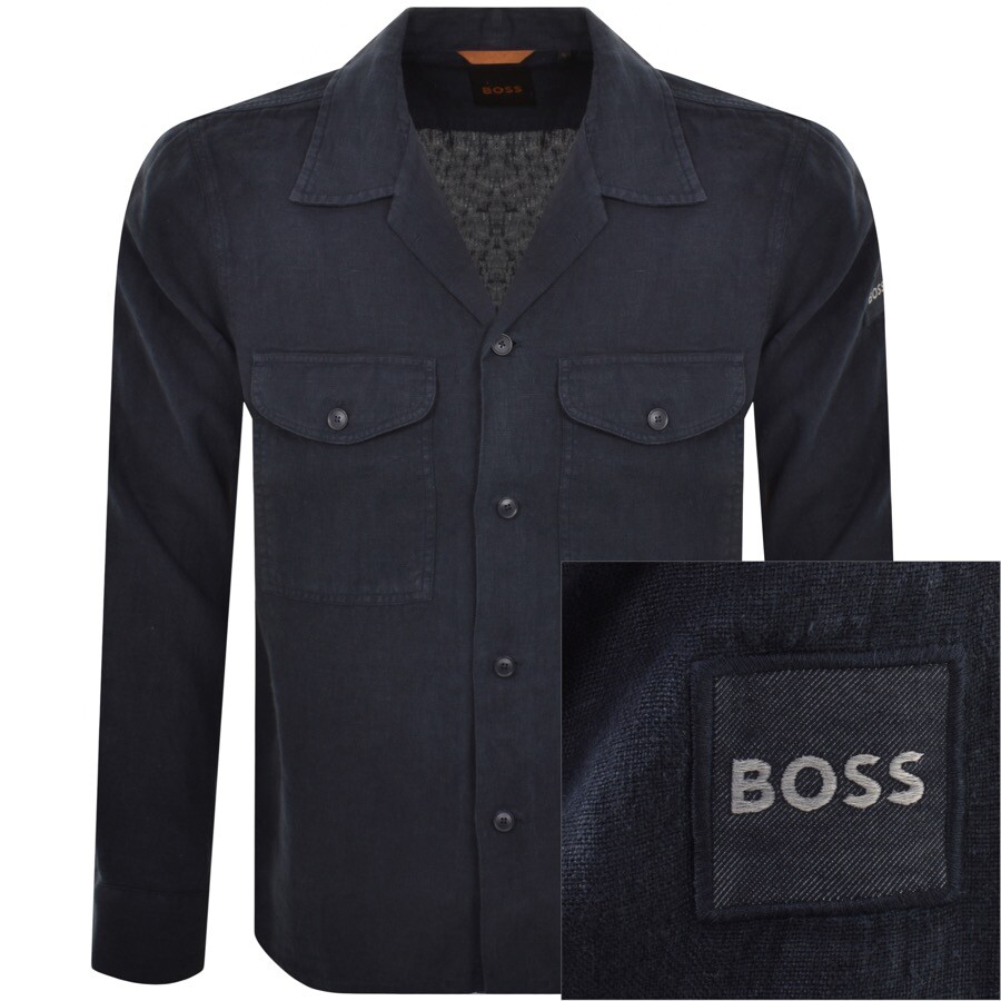 Boss Casual Boss Lovel 8 Overshirt Navy In Navy