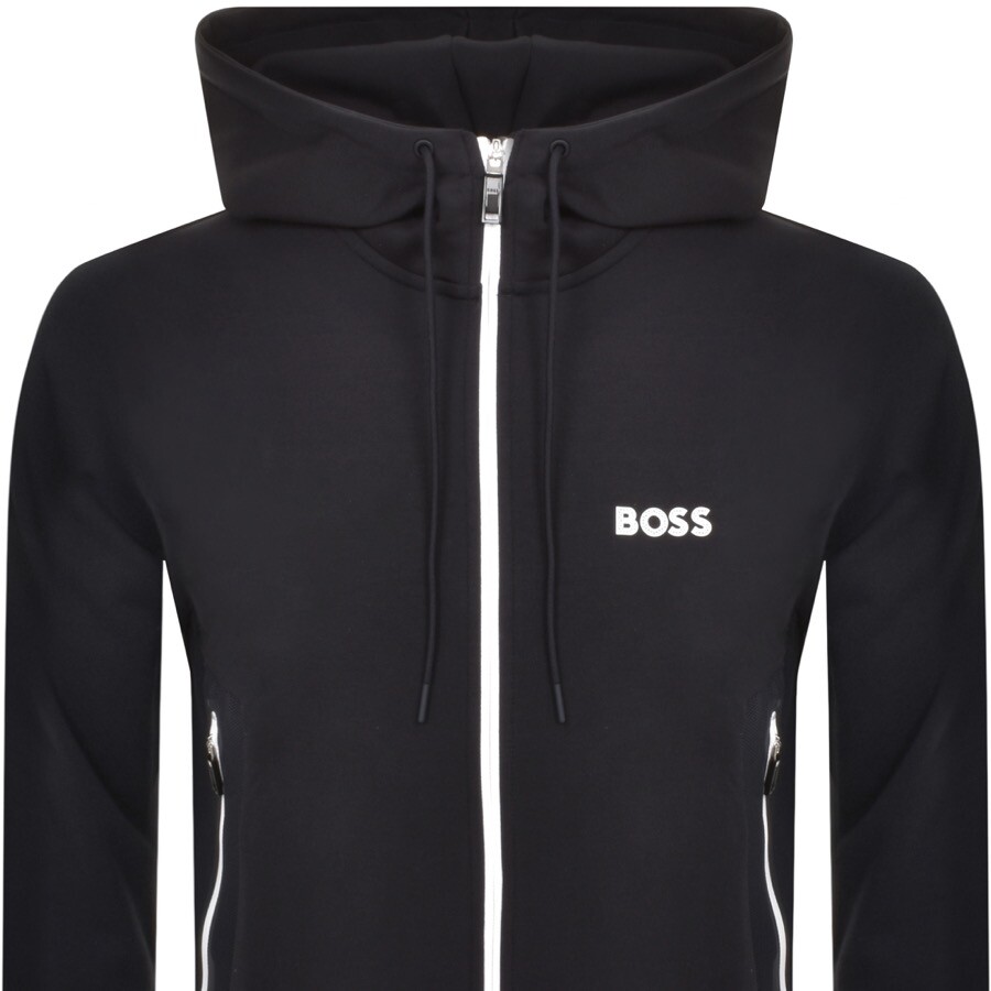 Shop Boss Athleisure Boss Saggy Full Zip Hoodie Navy