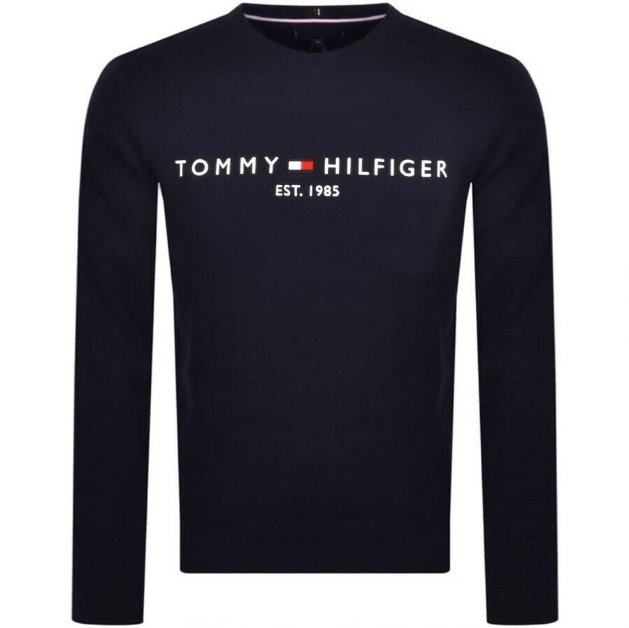 Tommy Hilfiger Logo Sweatshirt Navy In Blue