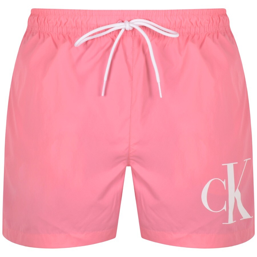 Calvin Klein Logo Swim Shorts Pink