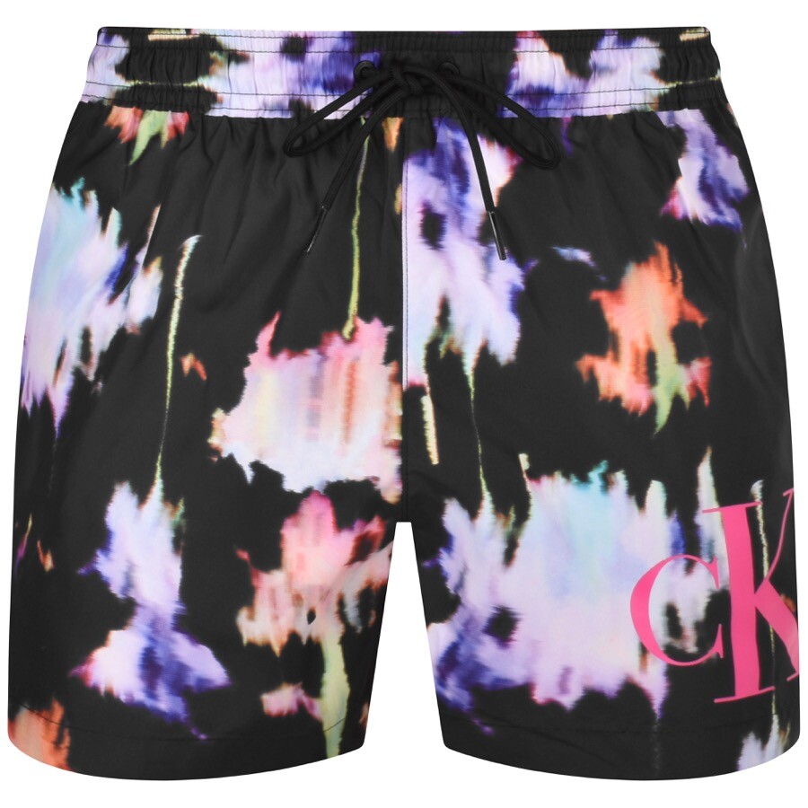 Calvin Klein Printed Swim Shorts Black