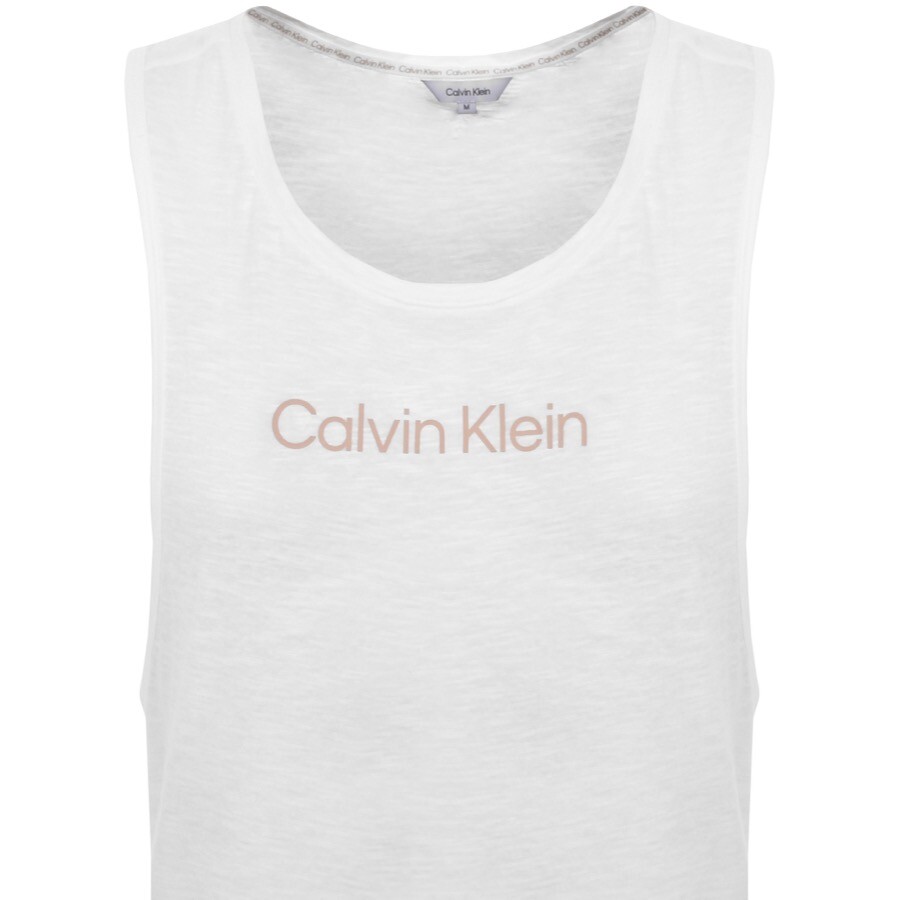 Shop Calvin Klein Logo Vest White