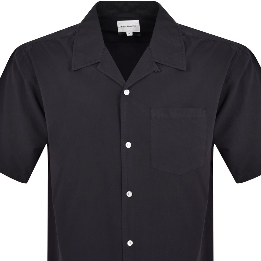 Norse Projects Carsten Cotton Tencel Shirt Navy In Navy