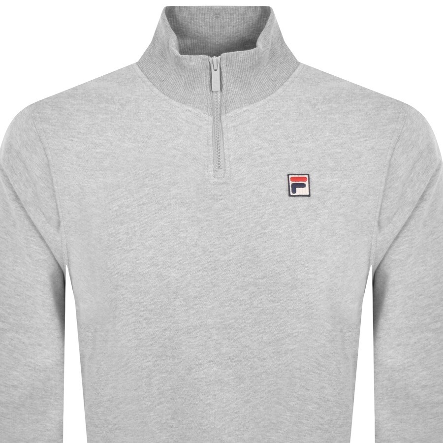 Shop Fila Vintage Ramy Quarter Zip Sweatshirt Grey