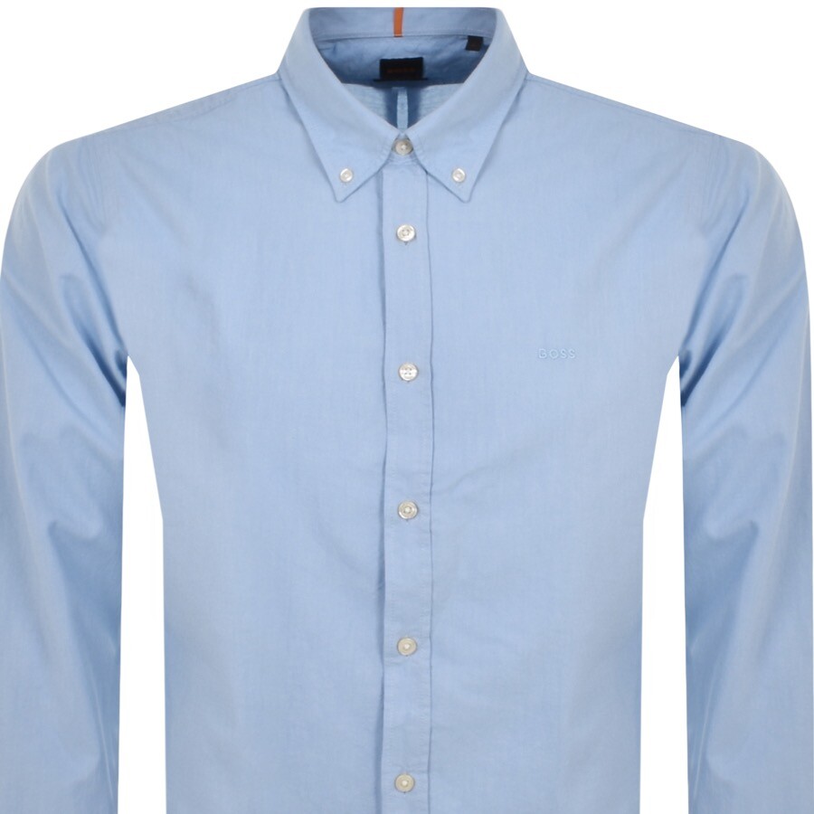 Shop Boss Casual Boss Rickert Long Sleeved Shirt Blue