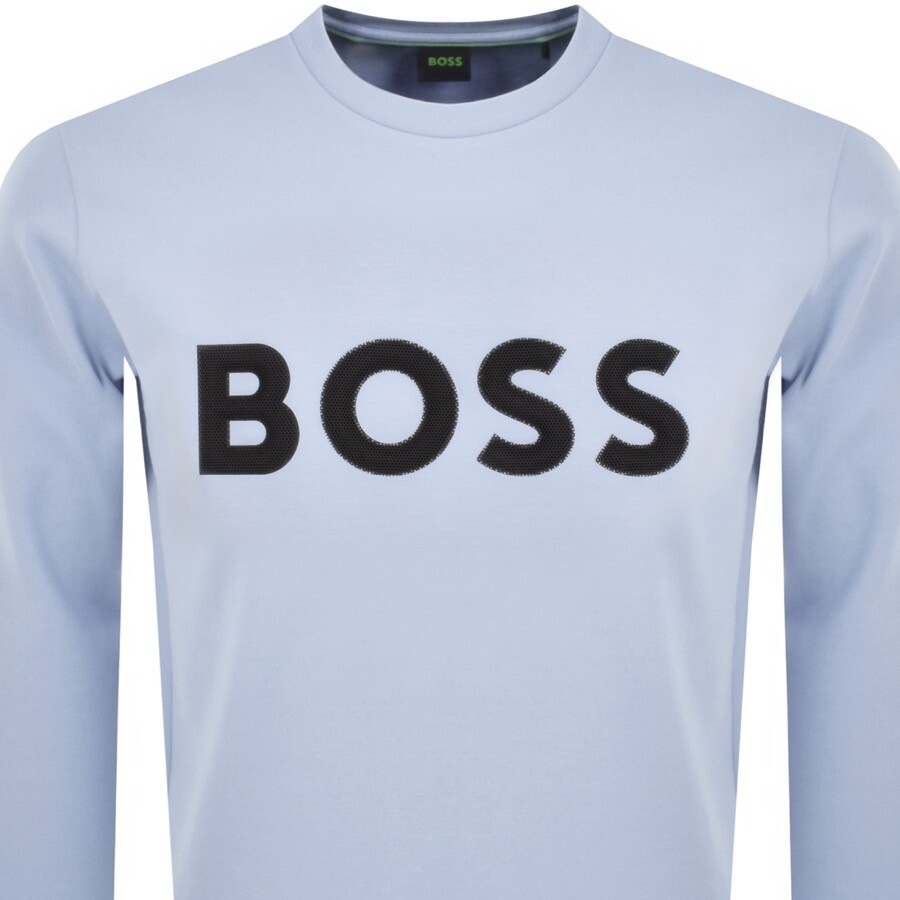 Shop Boss Athleisure Boss Salbo 1 Sweatshirt Blue