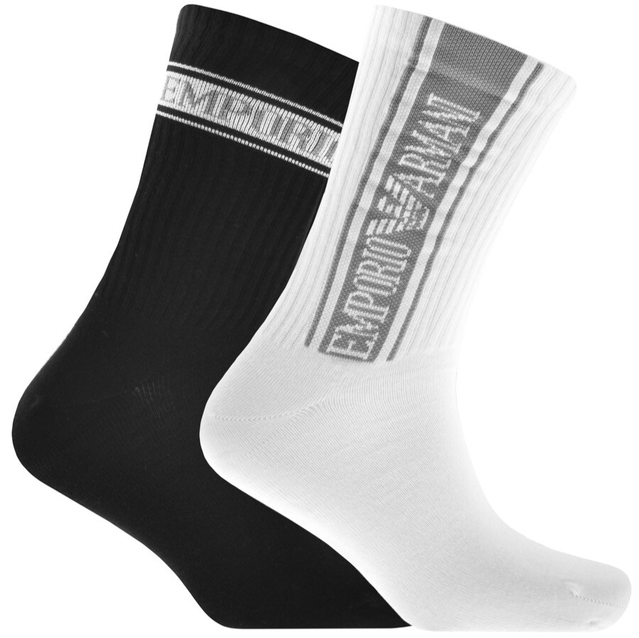 Armani Collezioni Emporio Armani Two Pack Socks White