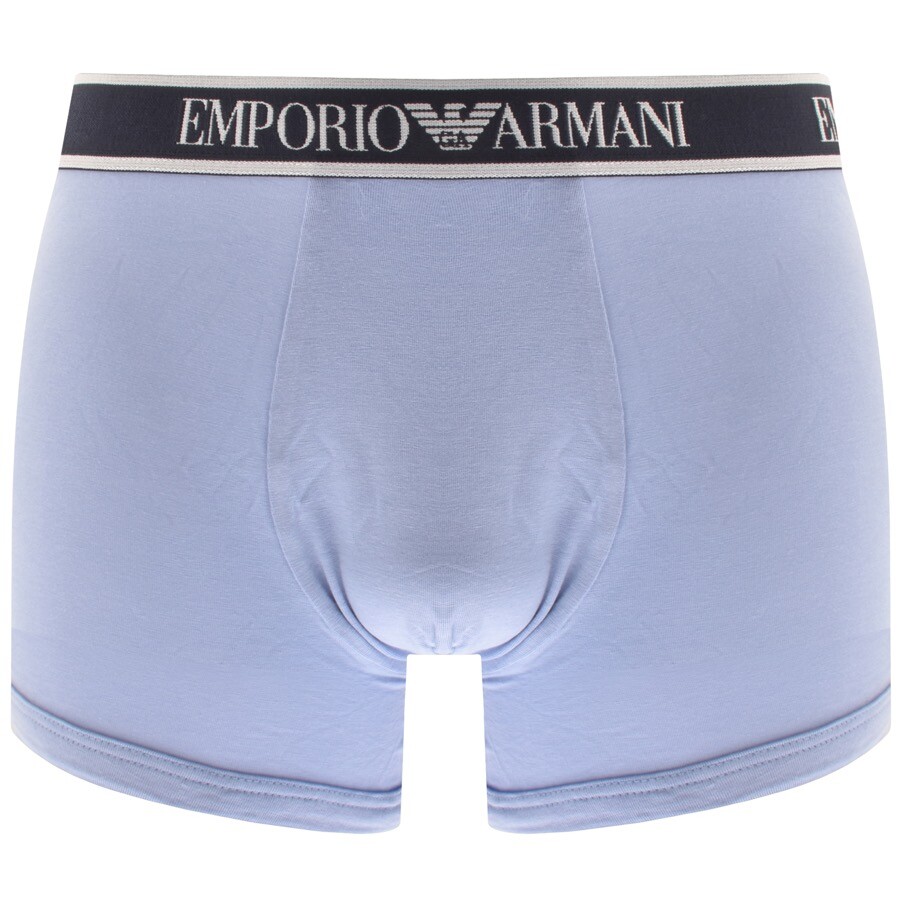 Shop Armani Collezioni Emporio Armani Underwear 3 Pack Boxers In Blue