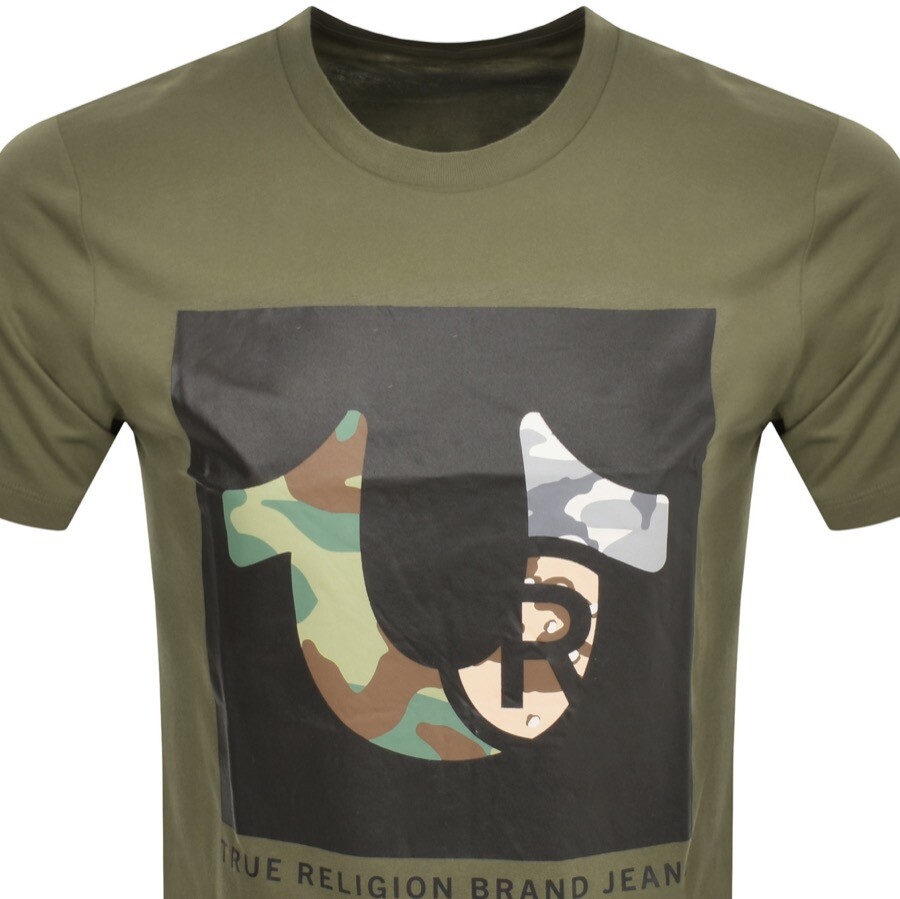 Shop True Religion Multi Camouflage T Shirt Green