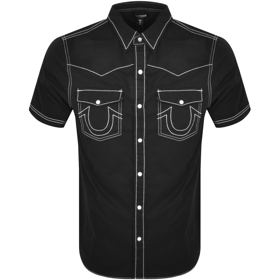 True Religion Man Shirt Black Size L Cotton In Black