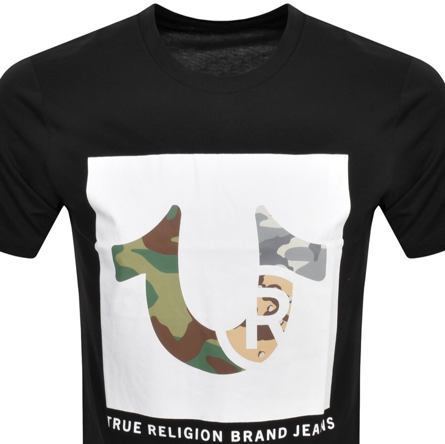 TRUE RELIGION TRUE RELIGION MULTI CAMOUFLAGE T SHIRT BLACK
