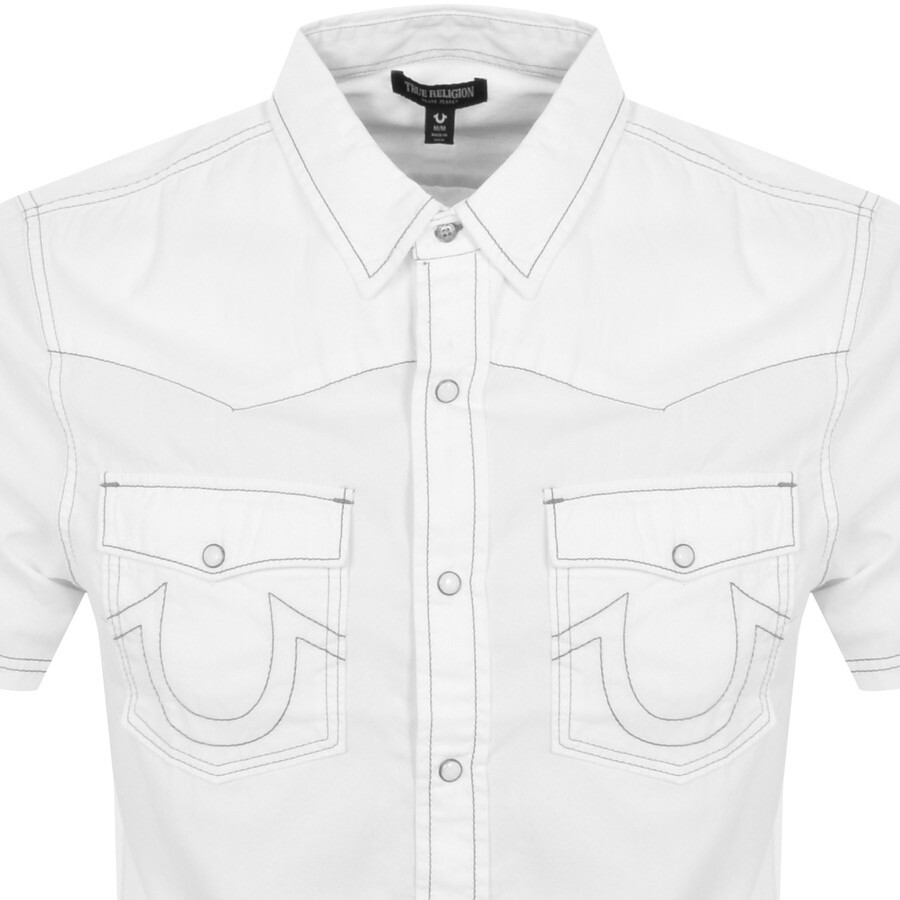 Shop True Religion Big T Western Shirt White