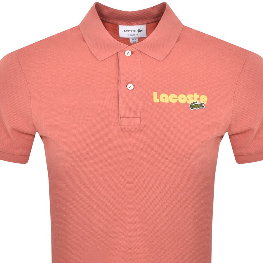 Shop Lacoste Short Sleeved Polo T Shirt Red