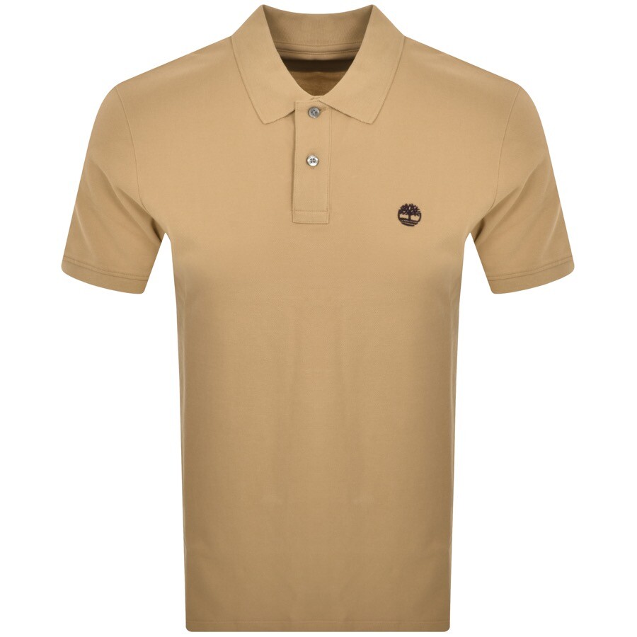 Shop Timberland Basic Short Sleeved Polo T Shirt Brown