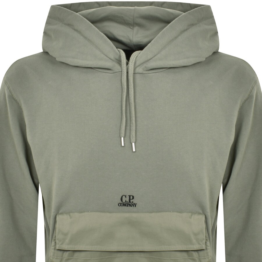 Shop C P Company Cp Company Mixed Hoodie Green