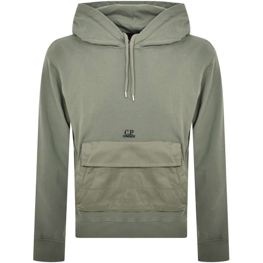 Shop C P Company Cp Company Mixed Hoodie Green