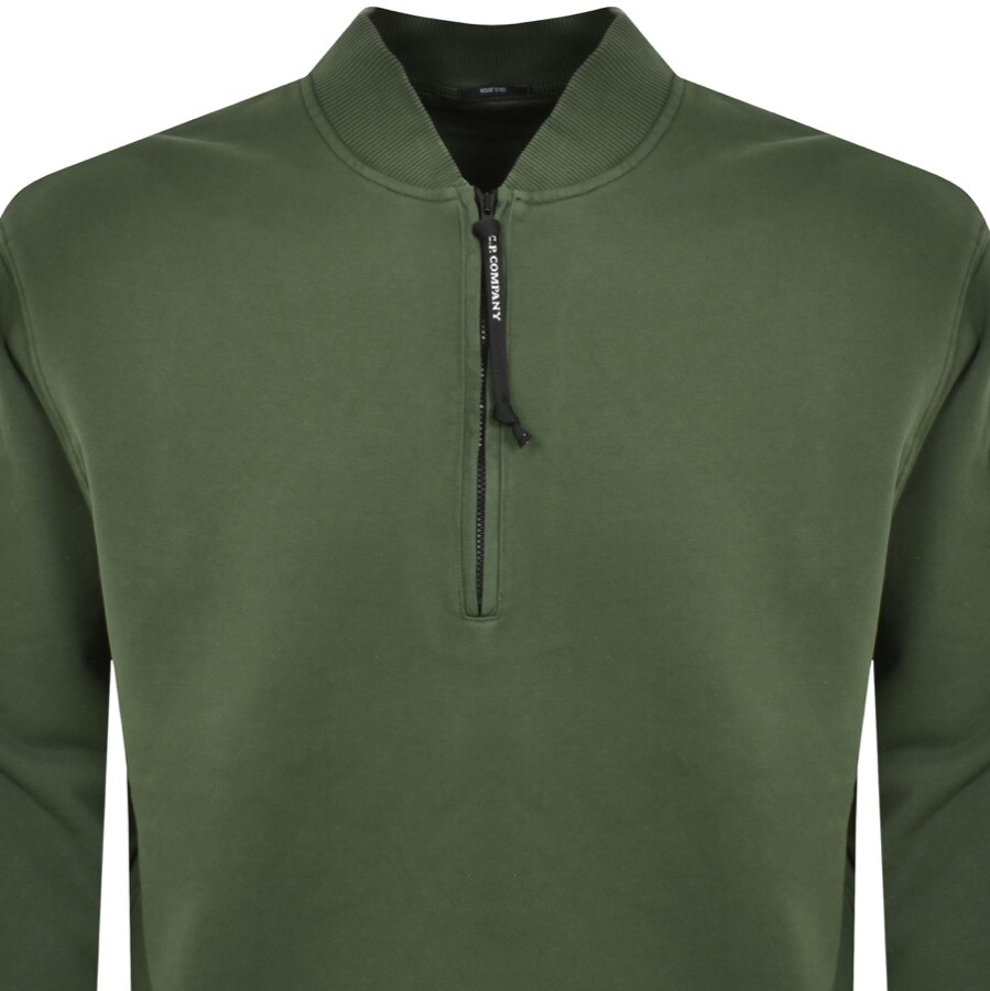 C P COMPANY CP COMPANY HALF ZIP SWEATSHIRT GREEN 