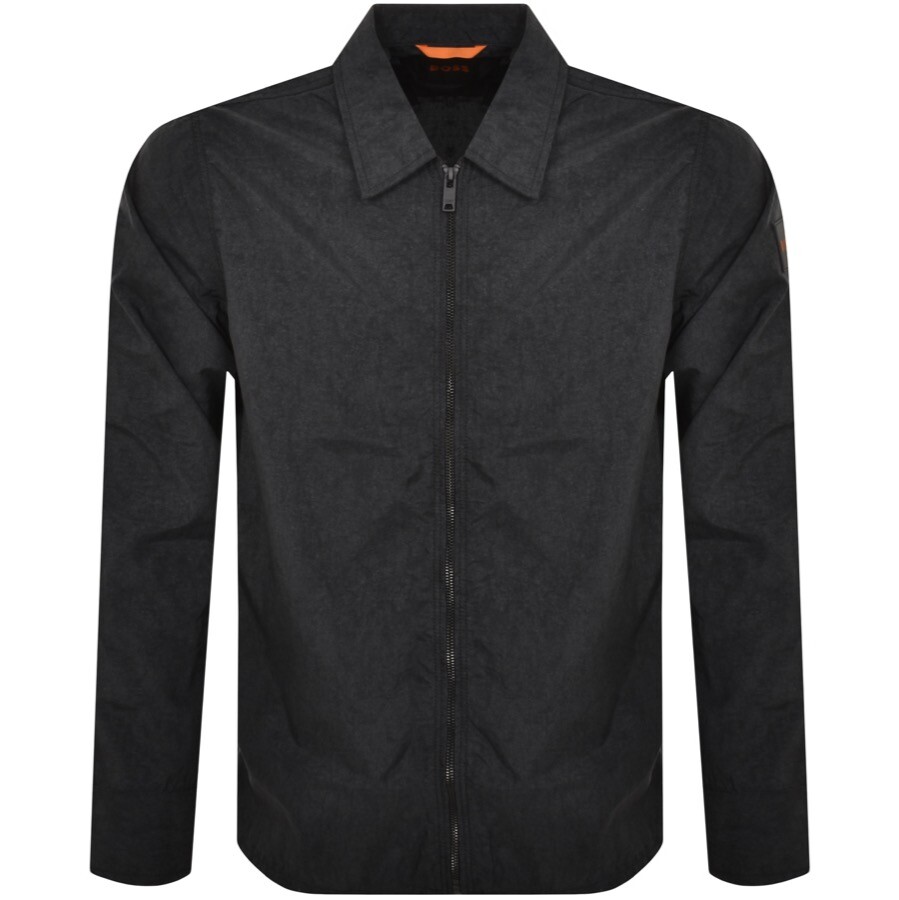 Shop Boss Casual Boss Lovvy Full Zip Overshirt Black