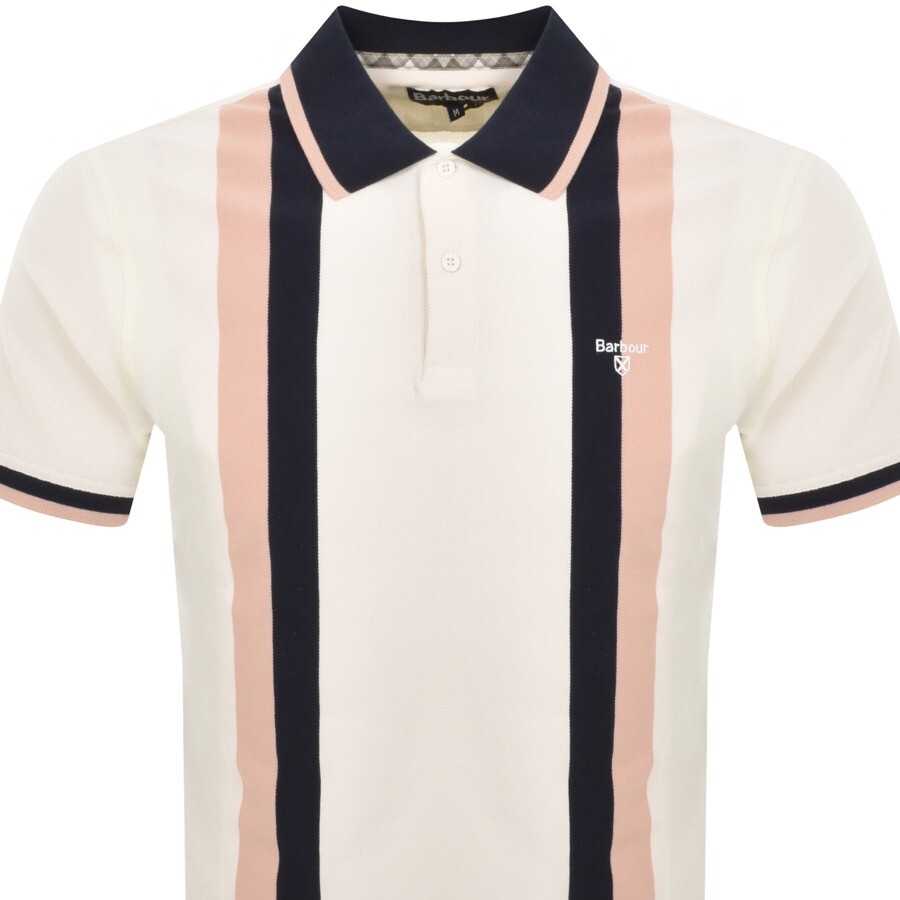 Shop Barbour Howdon Polo T Shirt Cream