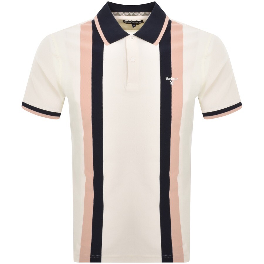 Shop Barbour Howdon Polo T Shirt Cream