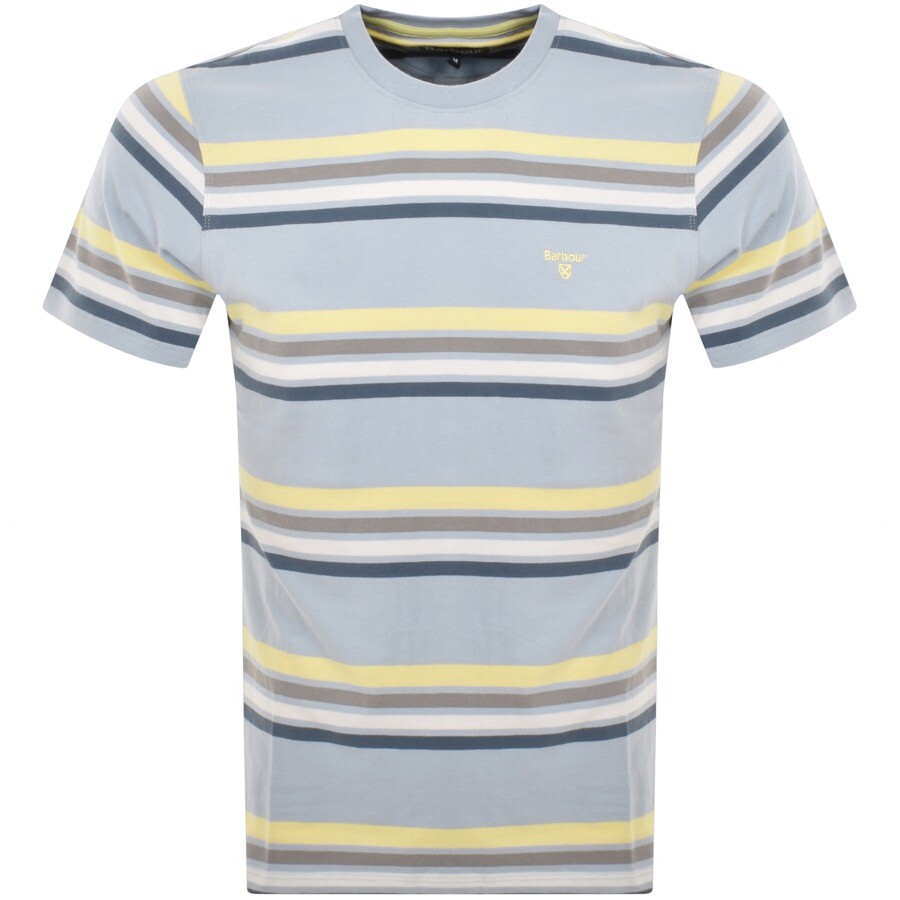 Shop Barbour Hamstead Stripe T Shirt Blue