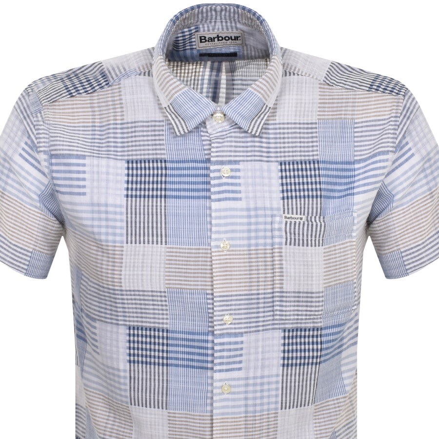 Shop Barbour Oakshore Short Sleeve Shirt Blue