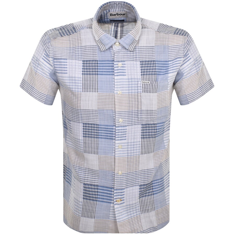 Shop Barbour Oakshore Short Sleeve Shirt Blue