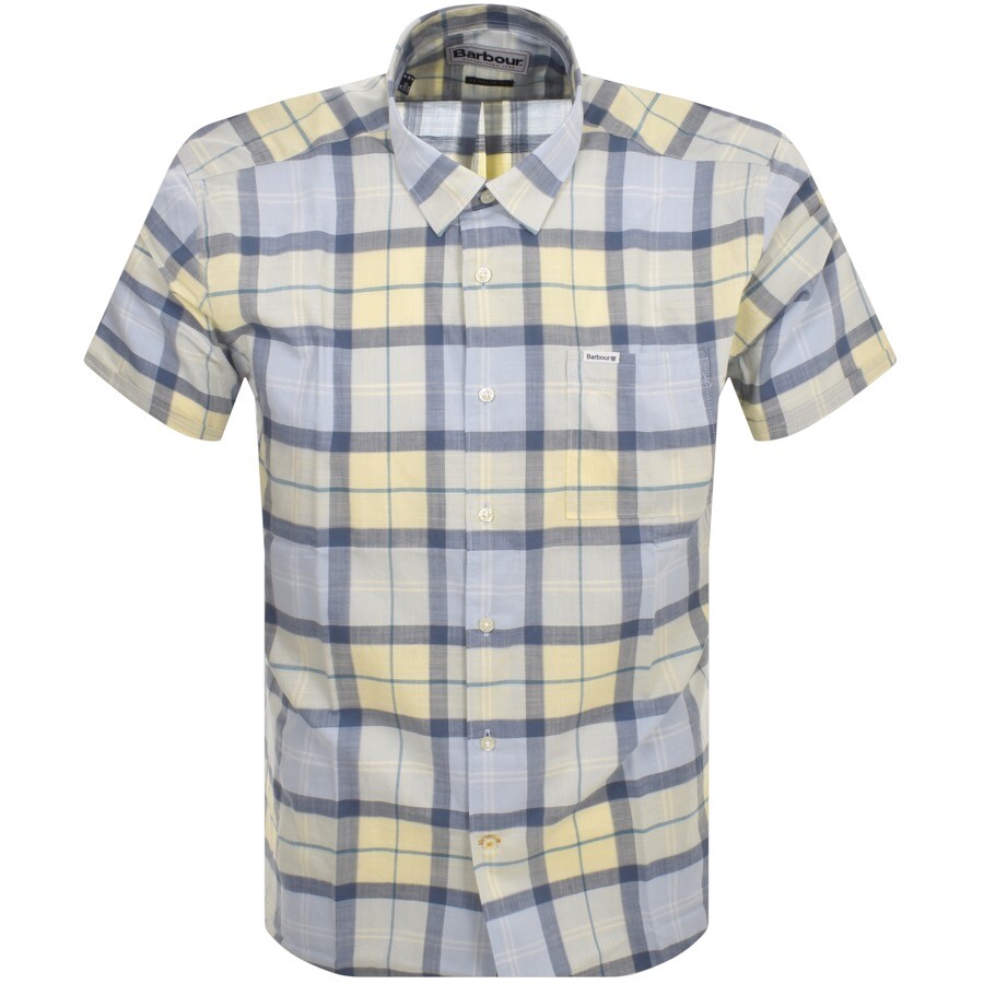 Shop Barbour Gordon Short Sleeved Shirt Blue