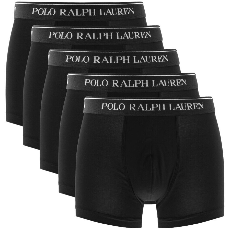 Shop Ralph Lauren Underwear 5 Pack Boxer Trunks Black