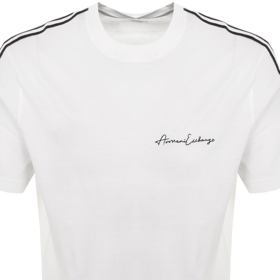 Shop Armani Exchange Crew Neck Logo T Shirt White