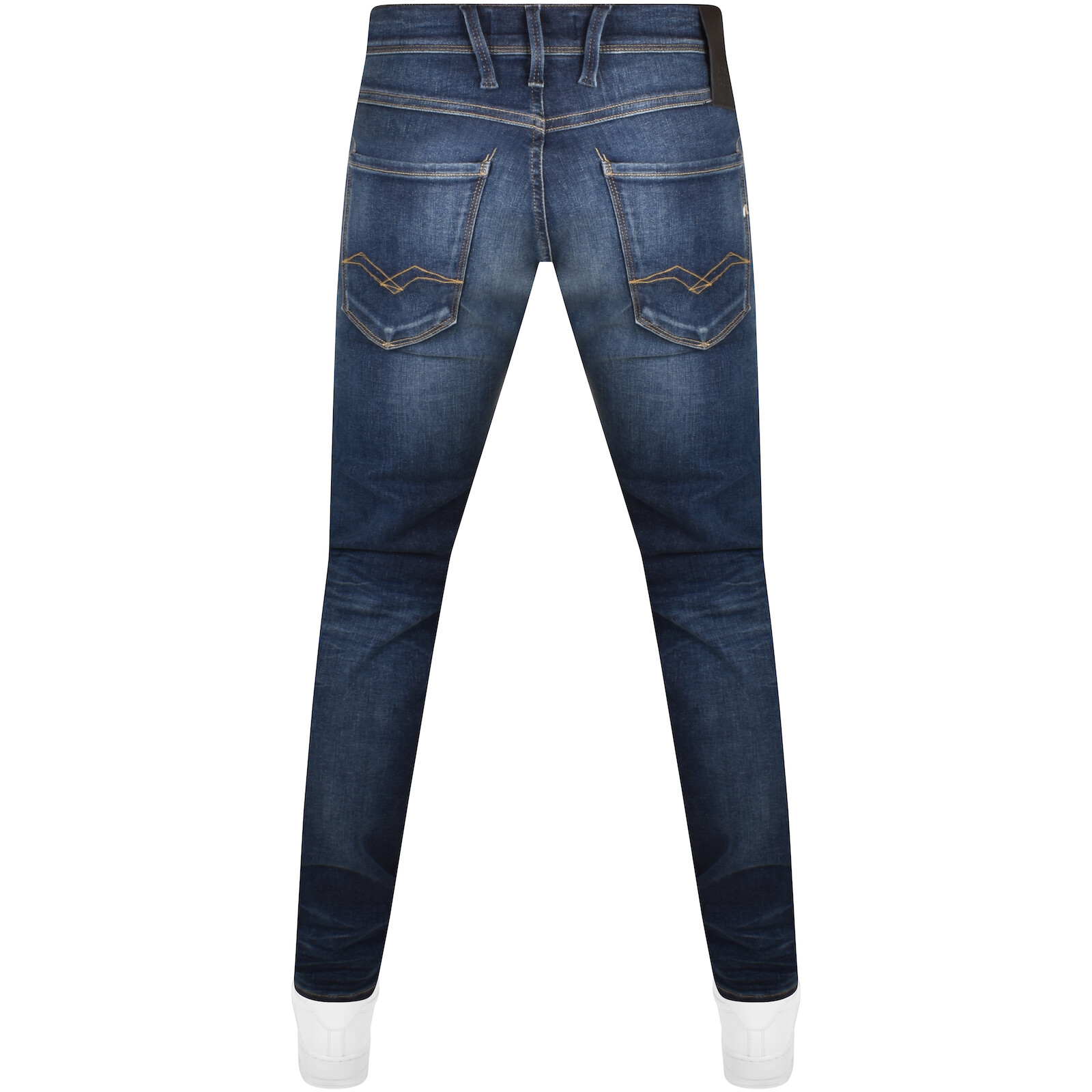 Shop Replay Anbass Hyperflex Jeans Mid Wash Blue