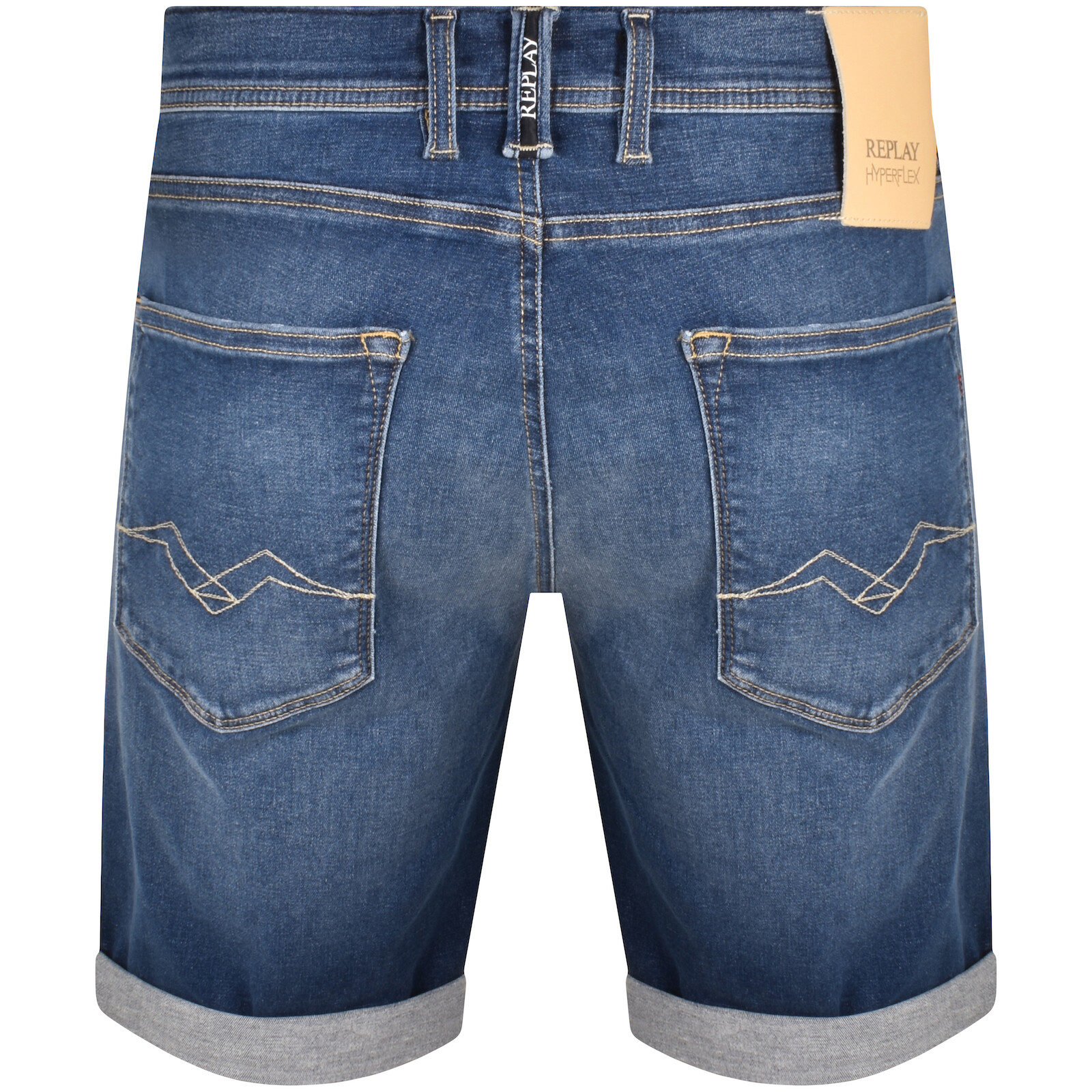 Shop Replay Rbj 981 Shorts Mid Wash Blue