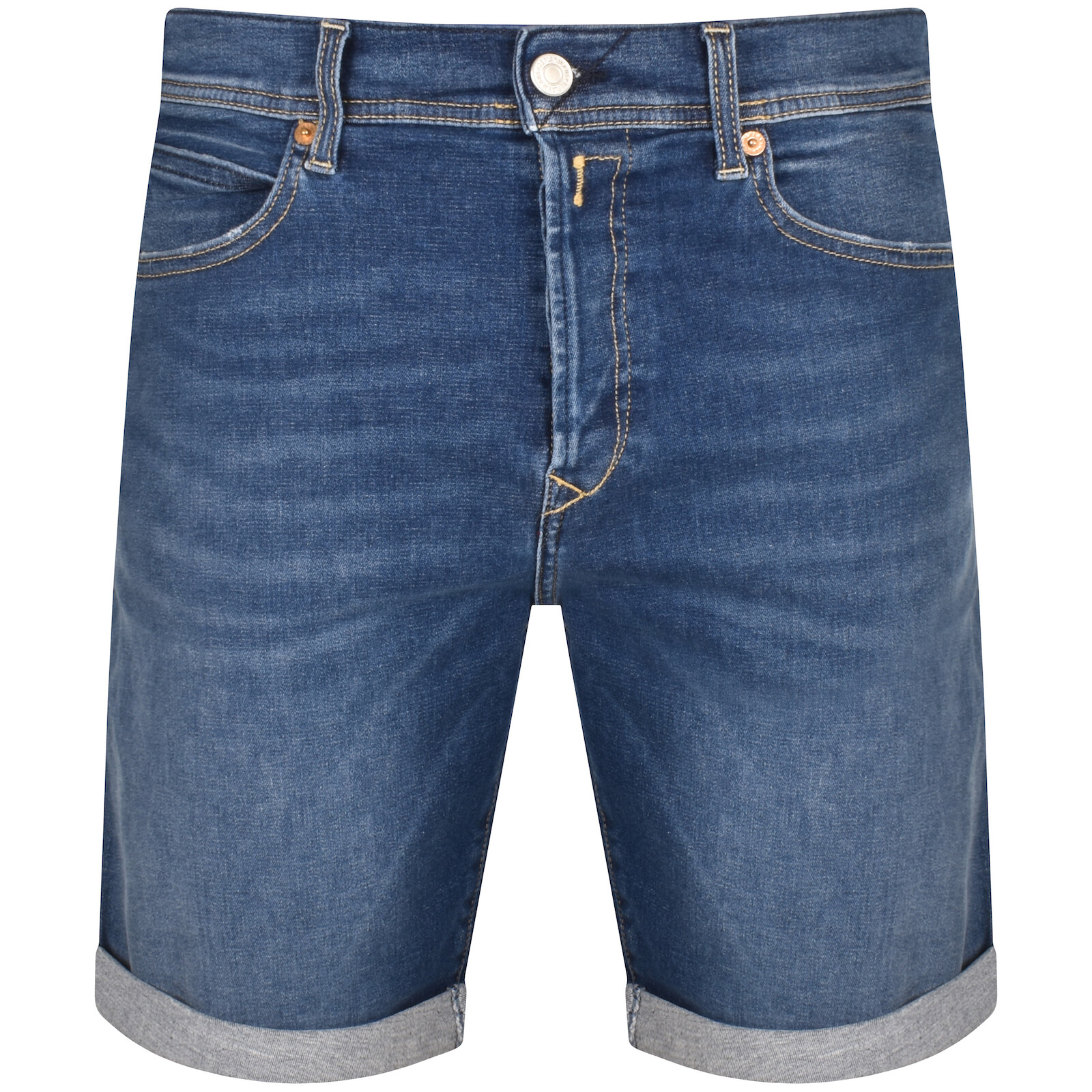 Shop Replay Rbj 981 Shorts Mid Wash Blue