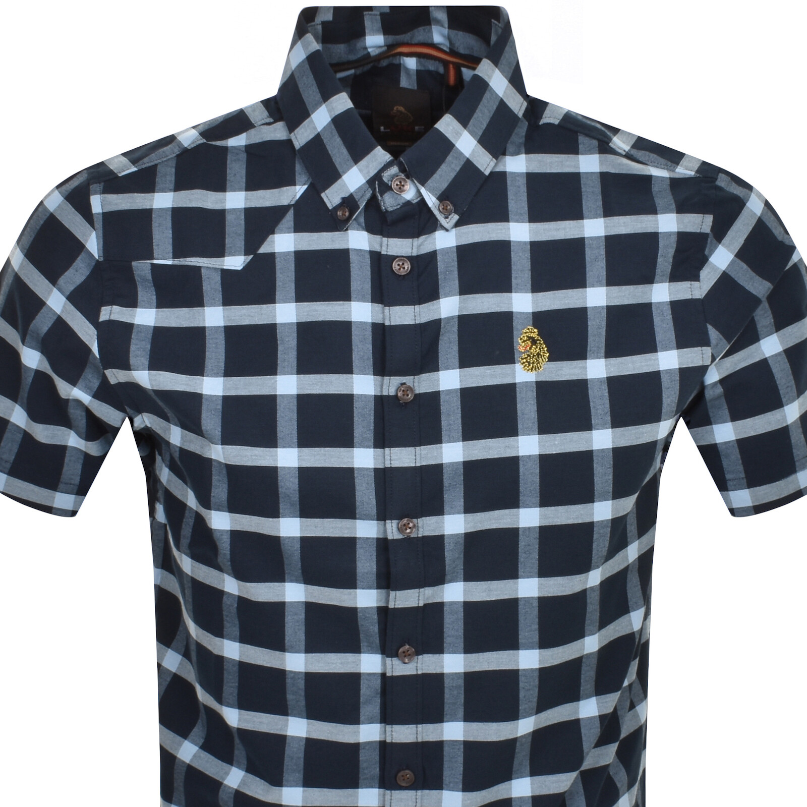 Shop Luke 1977 Cambridge Short Sleeve Shirt Navy