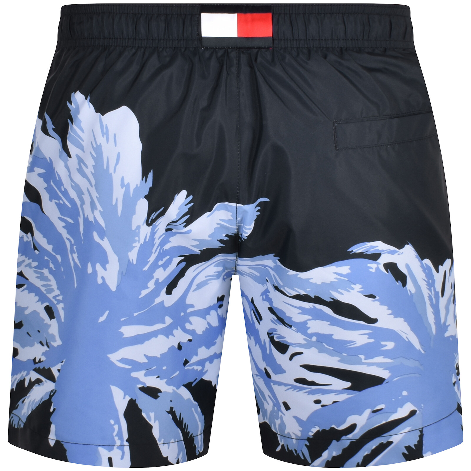 Shop Tommy Hilfiger Large Placed Palm Swim Shorts Navy