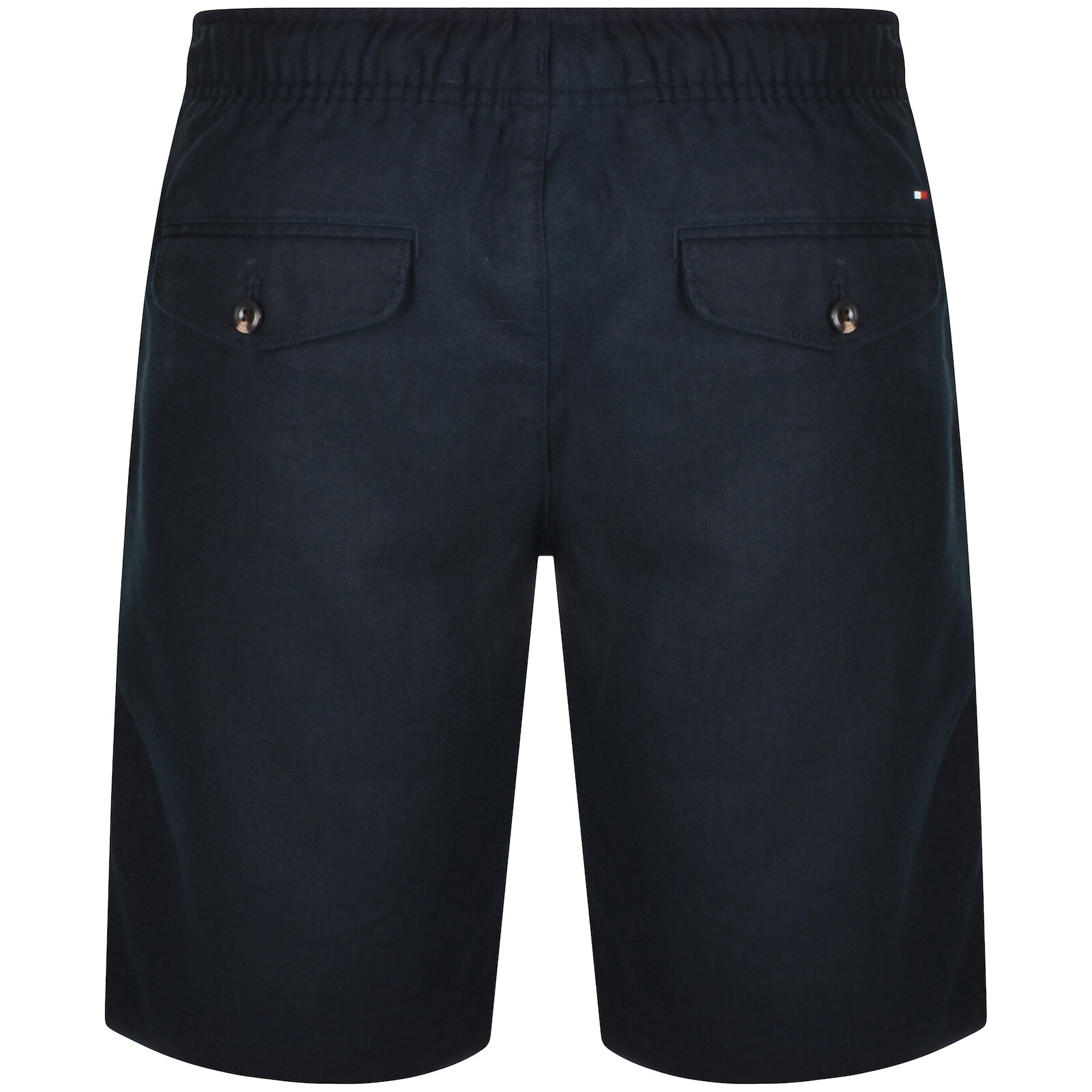 Shop Tommy Hilfiger Harlem Drawstring Linen Shorts Navy